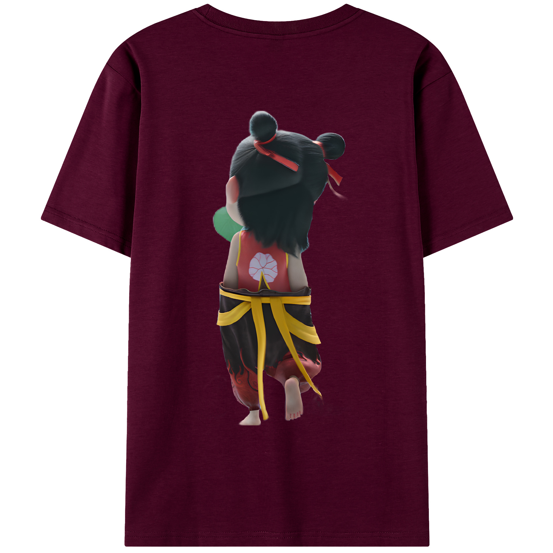 （画像用） Ne Zha 2 ナタ 魔童の大暴れ レディース半袖Tシャツ(バックプリント)